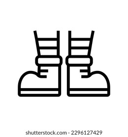 leg feet elf line icon vector. leg feet elf sign. isolated contour symbol black illustration