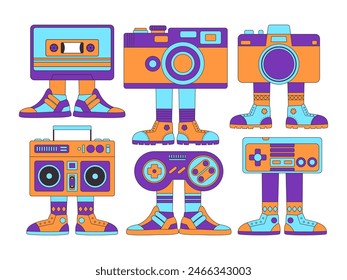 leg foot wear shoes with camera tape recorder and video game controller technology electronic