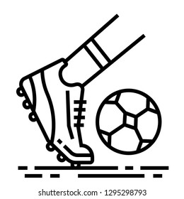 Leg Football Vector Illustration Line Stroke Stock Vector (Royalty Free ...