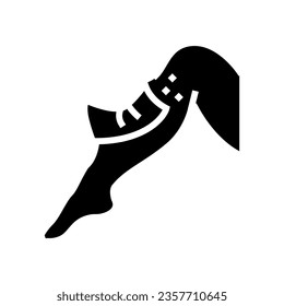 leg hair depilation female glyph icon vector. leg hair depilation female sign. isolated symbol illustration