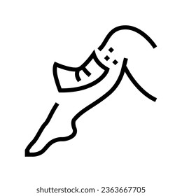 leg hair depilation female line icon vector. leg hair depilation female sign. isolated contour symbol black illustration