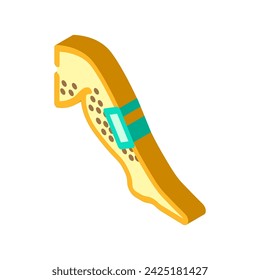 leg hair removal female isometric icon vector. leg hair removal female sign. isolated symbol illustration