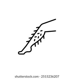 Leg Hair Removal icon. Simple leg hair removal icon for social media, app, and web design. Vector illustration