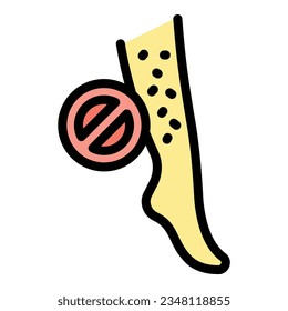 Leg hair remove icon outline vector. Wax cream. Aroma glass color flat