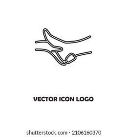 leg hand vector icon logo illustration