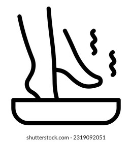 Leg hot bath icon outline vector. Candle wax. Cream depilation