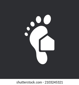 leg and house logo template for your business with minimalist and geometric style editable