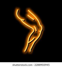 parte del cuerpo humano de la pierna, vector del signo de la luz del neón. ilustración de parte del cuerpo humano de la pierna