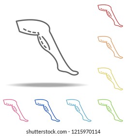 leg icon. Elements of plastic syrgery in multi color style icons. Simple icon for websites, web design, mobile app, info graphics