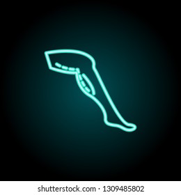 leg icon. Elements of plastic syrgery in neon style icons. Simple icon for websites, web design, mobile app, info graphics