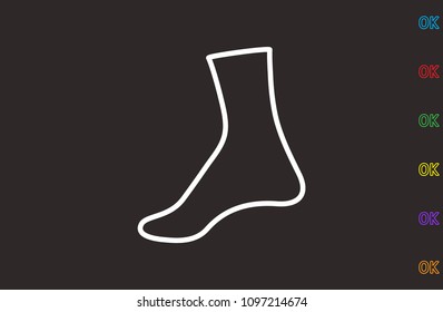 leg, icon illustration