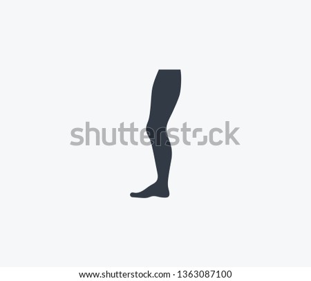Leg icon isolated on clean background. Leg icon concept drawing icon in modern style. Vector illustration for your web mobile logo app UI design.