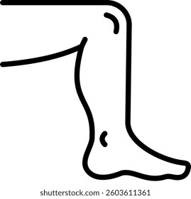 Leg Icon Line Vector Illustration