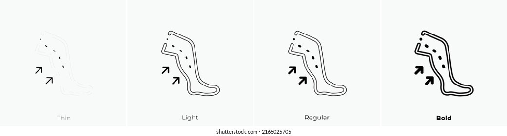leg icon. Linear style sign isolated on white background. Vector illustration.