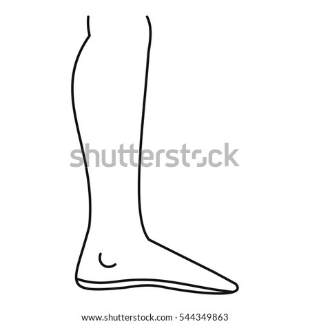 Leg Outline Clip Art Sketch Coloring Page