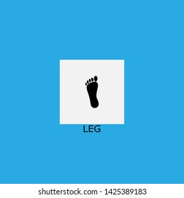 leg icon sign signifier vector