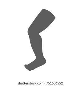 Leg icon in trendy flat style isolated on white background. Symbol for your web site design, logo, app, UI. Vector illustration, EPS