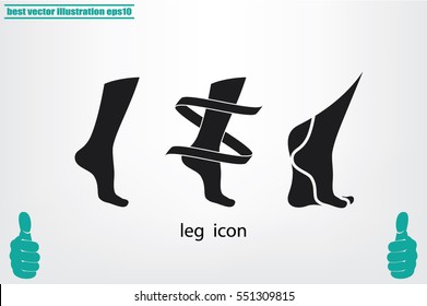 Leg icon vector illustration.
