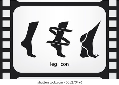 Leg icon vector illustration.