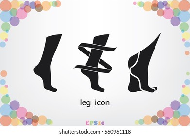 Leg icon vector illustration.