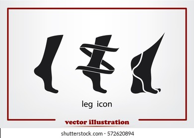 Leg icon vector illustration.