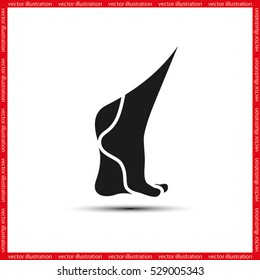 Leg icon vector illustration eps10. Isolated badge for website or app - stock infographics.