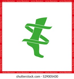Leg icon vector illustration eps10. Isolated badge for website or app - stock infographics.