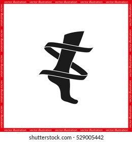 Leg icon vector illustration eps10. Isolated badge for website or app - stock infographics.