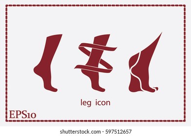 Leg icon vector illustration eps10.