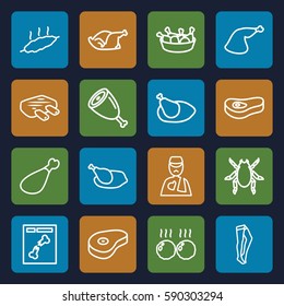 leg icons set. Set of 16 leg outline icons such as beetle, tights, chicken, beef, x ray, man with broken arm