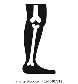 Leg injury icon. Simple illustration of leg injury vector icon for web design isolated on white background