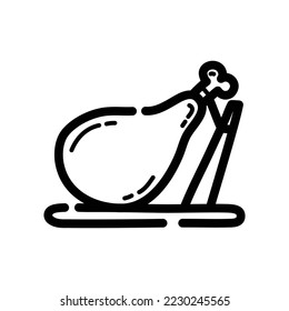 Leck aus Marmelade auf einem Standdoodle-Symbol. Handgezeichnetes Symbol. Vektorgrafik.