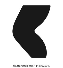 Leg knee flat vector icon