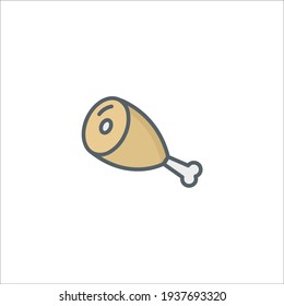 Leg Line Icon Isolated On White Background