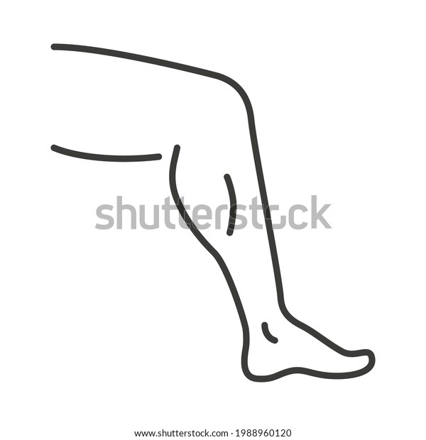 Leg Line Icon Simple Outline Style Stock Vector (Royalty Free ...