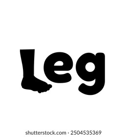 leg logo with letter L as leg, logo concept, creative design