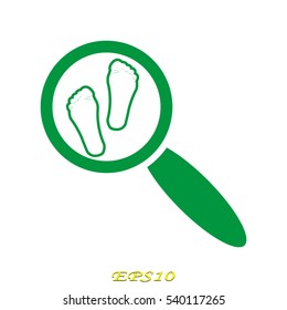 leg, magnifier, icon, vector illustration EPS 10