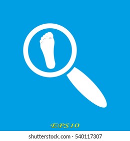 leg, magnifier, icon, vector illustration EPS 10