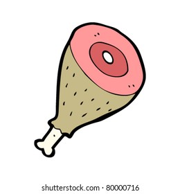 dibujo animado de la pierna de la carne
