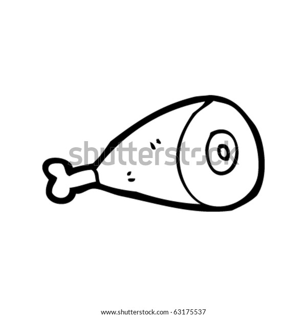 Leg Meat Cartoon Stock Vector (Royalty Free) 63175537