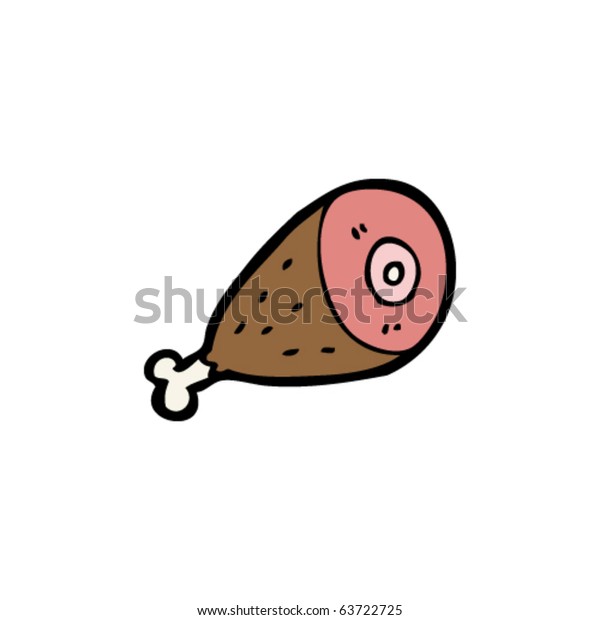 Leg Meat Cartoon Stock Vector (Royalty Free) 63722725