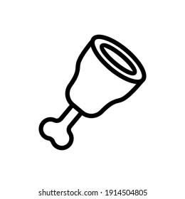 leg meat icon vector logo symbol