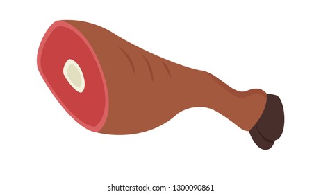 leg meat vector. symbol. logo design.