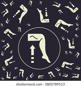 Leg Muscle trendy vector illustration in flat style ravishing background.eps