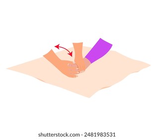 Leg myofascial release exercise.  Relaxing exercises for legs. Rehabilitation exercises for legs. Vector illustration