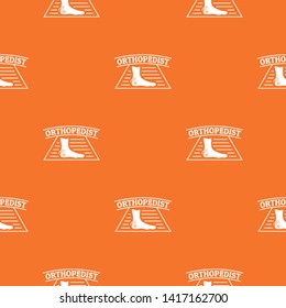 Leg orthopedic pattern vector orange for any web design best