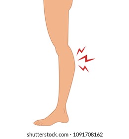 Leg Pain cartoon vector. leg vector. free space for text. wallpaper. background.