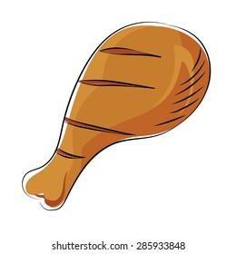 Leg Piece Hand drawn Colored Vector icon