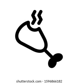 leg piece icon isolated sign symbol vector illustration - high quality black style vector icons
