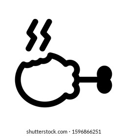 leg piece icon isolated sign symbol vector illustration - high quality black style vector icons
